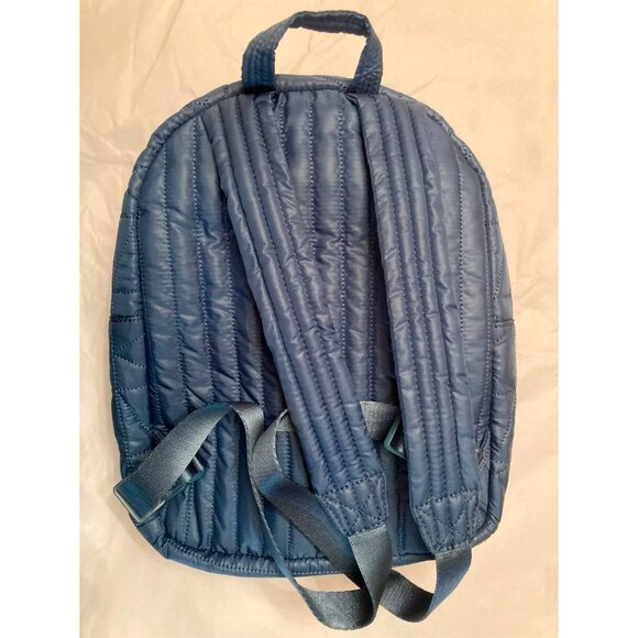 S Michael Kors Winnie Medium Quilted Nylon Blue Backpack 35T0UW4B2C NWT $398